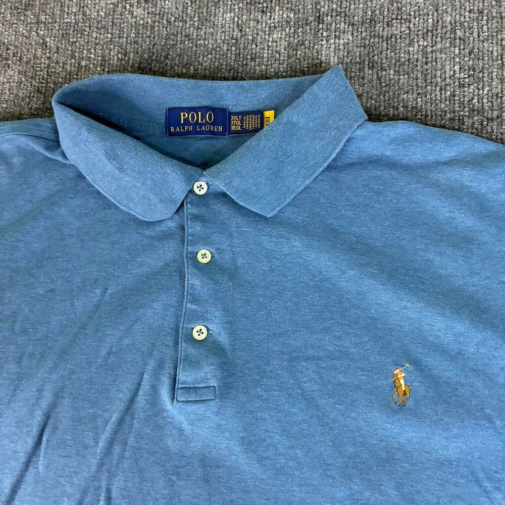 Polo Ralph Lauren Polo Shirt Men’s 3XLT Blue Pony logo Short Sleeve Big & Tall